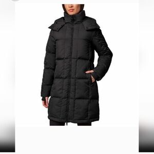 Mondetta Ladies Square Quilted Down Parka ~ BLACK